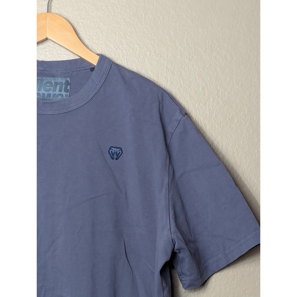 Venum Silent Power T-Shirt Mens XL Grey Charcoal Tonal Embroidered Logo Sport - Picture 4 of 16